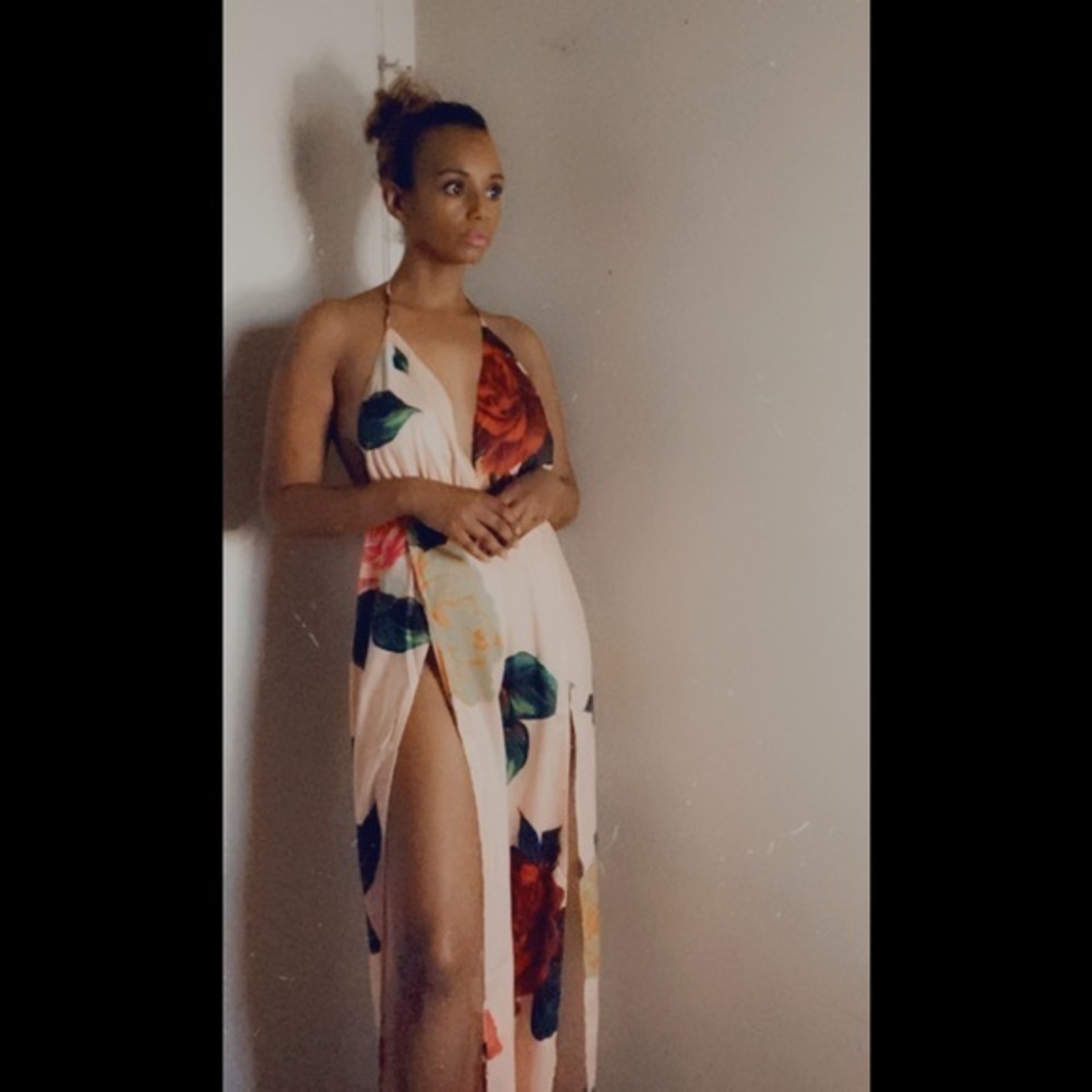 🔥Last one 🔥Slit leg Floral Print Jumpsuit
